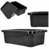 Organizér plastový box, úložný box 4,5l čierny lesklý s vekom