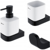 Nimco NIKAU černá Sada koupelnových doplňků Černá, NKC set-31K-T-90 NKC set-31K-T-90