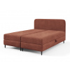 Wilsondo Čalúnená boxspring posteľ s úložným priestorom Fubu 120x200 - tehlová