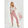 Taro 3428 Alessandra long/r S-XL Z25/26 dámske pyžamo Růžová L