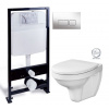 PRIM předstěnový instalační systém s chromovým tlačítkem 20/0041 + WC CERSANIT DELFI + SOFT SEDADLO PRIM_20/0026 41 DE2