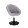 LuxuryForm DESIGN Kreslo VERA na čiernom tanieri - šedé