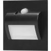 Orno DRACO LED NOVÉ schodišťové světlo 1,5 W, zapuštěné schodišťové světlo, 12 V DC, 30 lm, 3000 K, černé, senzor pohybu a soumraku AD-OS-6164LR3/B