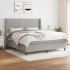 vidaXL Boxspring posteľ s matracom bledosivá 180x200 cm látka 3131449