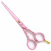PRO FEEL JAPAN YS-3-55 Pink Butterfly profesionálne kadernícke nožnice na vlasy 5,5' - ružové