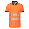 PORTWEST HI-VIS PW3 T180 / Reflexná polokošeľa - HV oranžová/čierna XXXL