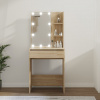 zahrada-XL Toaletný stolík s LED dub sonoma 60x40x140 cm 808831
