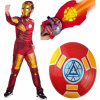 Kostým pre chlapca- Red Ranger Dino Fury Power Rangers 7/8 rokov (Iron Man Ironman Outfit 122-128 Shield Ruka)