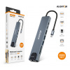 Aligator Dokovacia stanica USB-C/ Hub 8v1 (USB-C/ 2xUSB/ SD/ MicroSD/ HDTV/ RJ45) AHUB001