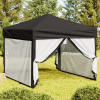 zahrada-XL Skladací párty stan s bočnicami čierny 3x3 m 93532