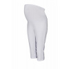 Be MaaMaa Tehotenské 3/4 nohavice s elastickým pásom - biele, vel´. XXL, XXL (44)