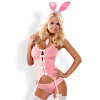 Obsessive Sexy kostým Bunny Suit - štvordielny Ružová S-M