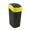 Odpadkový kôš s výklopným vekom, 45 l, CURVER Pacific flip bin, čierny žltý