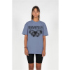 MJG Heavy Oversized Tee Ladies - BUTTERFLY ILLUSION - vintageblue M