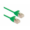 U/FTP (PiMF) Patchkábel LSOH, 1m, cat.6a, zelený, slim, Cu, Flex Cable, Component Level