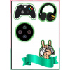 CUKROVÁ TLAČ jedlý obrázok na tortu Cukrová hmota HRÁČ GAMER KONZOLA Postavy