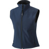 James & Nicholson | JN 138, Dámska 3-vrstvová softshell vesta, modrá navy, L