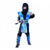 KOSTÝM NINJA MODRO-ČIERNY BOJOVNÍK 140