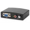 NEDIS prevodník VGA na HDMI/ 2x RCA/ čierny