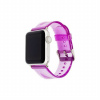 AppleKing transparentný silikónový remienok pre Apple Watch 45 mm / 44 mm / 42 mm - fialový - možnosť vrátiť tovar ZADARMO do 30tich dní