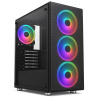 1stCOOL RAINBOW 4, skrinka ATX, 4x RGB ventilátor, USB3, čierna ML-RAINBOW4-AU-USB3 1stCool