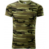 Malfini Camouflage Unisex tričko 144 camouflage green XXXL
