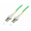 Fiber kábel LC-LC, 30m Duplex OM5(50/125µm), LSOH, 2mm, zelený