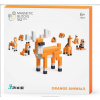 PIXIO Orange Animals magnetická stavebnice 30101