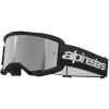 Okuliare VISION 3 WORDMARK, ALPINESTARS (čierna, zrkadlové striebrné plexi) 2025