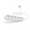 CONNECT IT prodlužovací kabel 230 V, 6 zásuvek, 3 m, bez vypínače (bílý) (CI-1313)