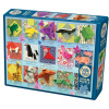 COBBLE HILL Puzzle Origami zvieratká 500 dielikov