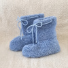 Merino Televízne papuče z ovčej vlny so šnúrkou - modré Velikost boty: 34-35