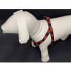 Palkar motýlik postroj pre psov 44 cm - 62 cm veľ. 2 čierno-červená s labkami (Palkar motýlik postroj pre psov 44 cm - 62 cm veľ. 2 čierno-červená s labkami)