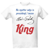 Tričko s potlačou Elvis king pánské Bílá S