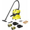 Kärcher Home a Garden WD 4-18 Dual Battery Set 1.628-601.0 Akumulátorový vysavač pro mokré a suché vysávání 380 W 20 l vč. 2 akumulátorů, Vč. nabíječky,