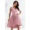 300-7 PATRICIA elegantné šaty s dlhším zadným dielom a čipkovaným výstrihom - BRUCE ROSE XL