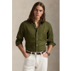 Ľanová košeľa Polo Ralph Lauren Long Sleeve Sport Shirt 710966294 zelená M