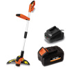 Profi Tools AKU strunová kosačka N0D-KT01-18 + AKU batéria 20V 4Ah + rýchlonabíjačka