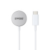 AppleMix Bezdrôtová nabíjačka BWOO pre Apple Watch - USB-C - Magnetická - 5 W - Biela
