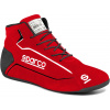 Závodní boty FIA Sparco Slalom plus červená vel 41 (Sparco Slalom + barva červená nehořlavé boty jezdece nebo spolujezdce s homologací FIA)