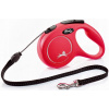 Automatické vodítko Flexi s lankom, červené, 5 m, veľkosť M, do 20 kg