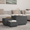 zahrada-XL Úložné boxy s vekom 3 ks sivé masívna borovica 818247