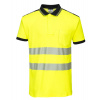 PORTWEST HI-VIS PW3 T180 / Reflexná polokošeľa - HV žltá/čierna 4XL
