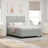 VidaXL Box Spring Posteľ s Matracom Svetlosivá 160x200 cm Zamat 3339776