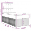 vidaXL Posteľný rám boxsping s matracom krémový 90x200 cm látka - Krémová - 153392-51757