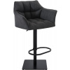Design-Shop Damas B1 čierny rám / Tmavo sivá