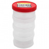 Plastový šroubovací box, kulatý, průměr 9 cm, 4 patra - MAGG 120238
