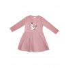 Dievčenské šaty DEER and BIRD s dlhým rukávom - 140 - Bunny ružová