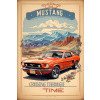 Plagát, Obraz - Mustang Vintage Poster: Cruising Through Time, 26.7 × 40 cm