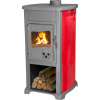 STREND PRO Kachle Bella Thalia, červené, 5,4 kW, 102 cm, liatina/šamot